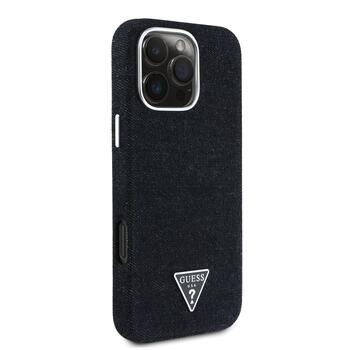 Guess Denim Triangle Logo MagSafe Case Aizsargapvalks priekš Apple iPhone 16 Pro (GUHMP16LRJFWTLK)