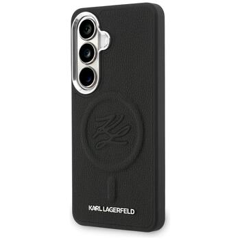 Case Karl Lagerfeld Embossed Ring Initials MagSafe Aizsargapvalks priekš Samsung Galaxy S26 Plus / melns (KLHMS26MPGFKLRDK)