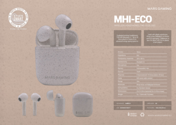 Mars Gaming MHI-ECO Environmentally Friendly Беспроводные TWS Наушники (MHIECO)