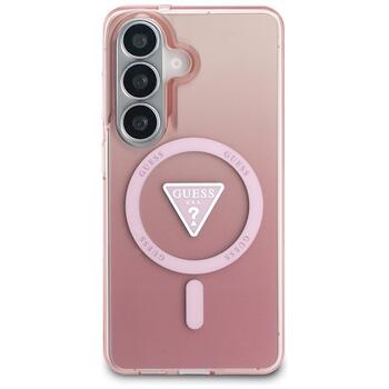 Case Guess IML Gradient Triangle MagSafe Aizsargapvalks priekš Samsung Galaxy S26 / rozā (GUHMS26SHGTMLCGP)