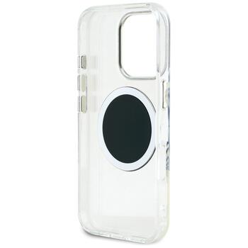 Case Guess IML Metal Colored Circle Classic Logo MagSafe Aizsargapvalks priekš iPhone 16 Pro / melns (GUHMP16LHTDRCEDK)