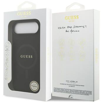 Guess Saffiano Classic Logo MagSafe Защитный чехол для iPhone Air / чёрный (GUHMP17MPSAHMCK)