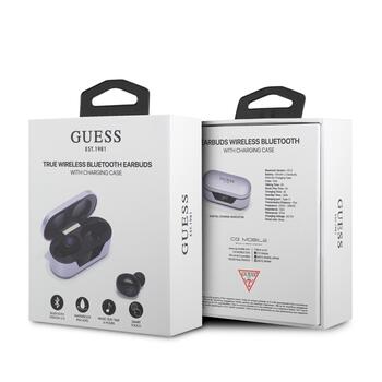 Guess GUTWST31EG TWS Bluetooth headphones Беспроводные наушники + docking station / фиолетовый/фиолетовый (GUTWST31EU)