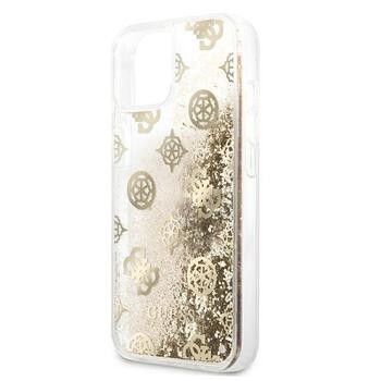 Guess GUHCP13SLGPEGO Peony Liquid Glitter Aizsargapvalks priekš iPhone 13 mini 5,4