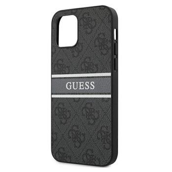 Guess GUHCP12L4GDGR Hardcase 4G Stripe Aizsargapvalks priekš iPhone 12 Pro Max 6,7