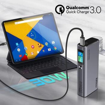 Promate Titan-130 Переносная зарядная батарея 130W / 20000mAh / USB-C PD / QC3.0 (TITAN130)