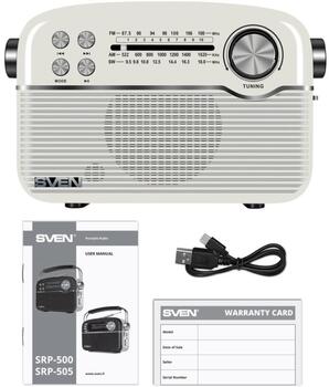 SVEN SRP-500 Portatīvs radio uztvērējs (SRP-500W)