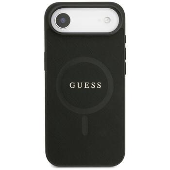 Guess Saffiano Classic Logo MagSafe Защитный чехол для iPhone Air / чёрный (GUHMP17MPSAHMCK)