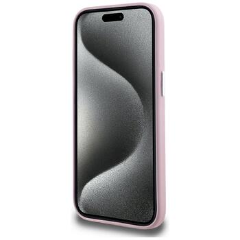 Case Karl Lagerfeld FW Metal Plate MagSafe Защитный чехол для iPhone 15 / розовый (KLHMP15SPGMSRPP)