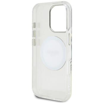 Guess IML Metal Colored Circle Classic Logo MagSafe Защитный чехол для iPhone 16 Pro / белый (GUHMP16LHTDRCEDH)