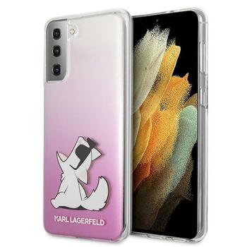 Karl Lagerfeld KLHCS21MCFNRCPI S21+ G996 Hardcase Choupette Fun Aizsargapvalks priekš Samsung Galaxy S21+ G996 / rozā (KLHCS21MCFNRCPI)