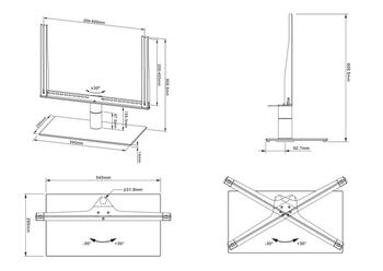 Multibrackets MB-1121 TV Galda tūrētajs televizoriem līdz 60