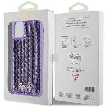 Guess GUHCN61PSFDGSU Sequin Script Metal Aizsargapvalks priekš iPhone 11 / Xr 6.1