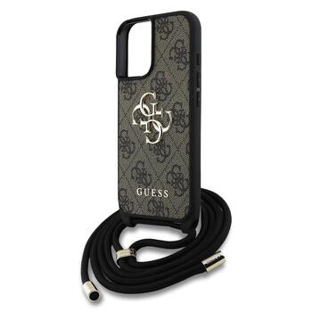 Guess PU 4G Metal Logo Crossbody Strap Case Защитный чехол для Apple iPhone 16 (GUHCP16SP4GMGCRW)