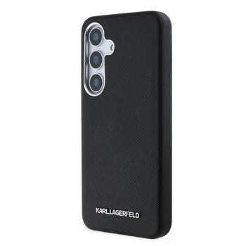 Karl Lagerfeld PU Saffiano Metal Logo and Frame Case Чехол для Samsung Galaxy S25 Plus (KLHMS25MPSAFWMCK)