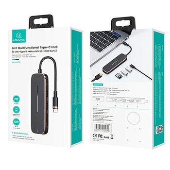 USAMS SJ575HUB01 Adapteris Type-C Hubs (SJ575HUB01)