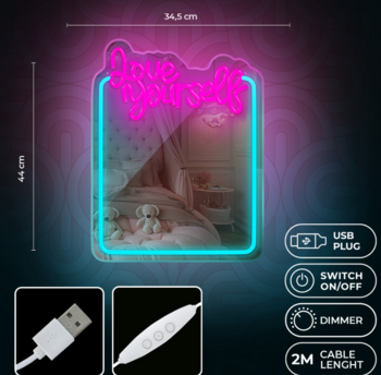 Forever Light FMNE01 Neon LED Зеркало Декорация (FMNE01)