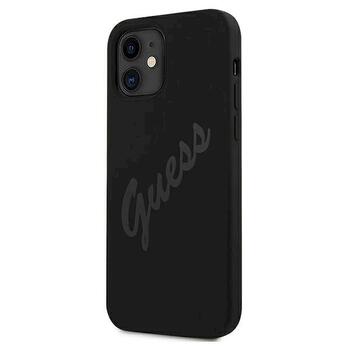 Guess GUHCP12SLSVSBK Script Vintage Aizsargapvalks priekš iPhone 12 mini 5,4