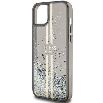 Guess GUHCP15MLFCSEGK Liquid Glitter Gold Stripes Aizsargapvalks priekš iPhone 15 Plus/14 Plus 6.7