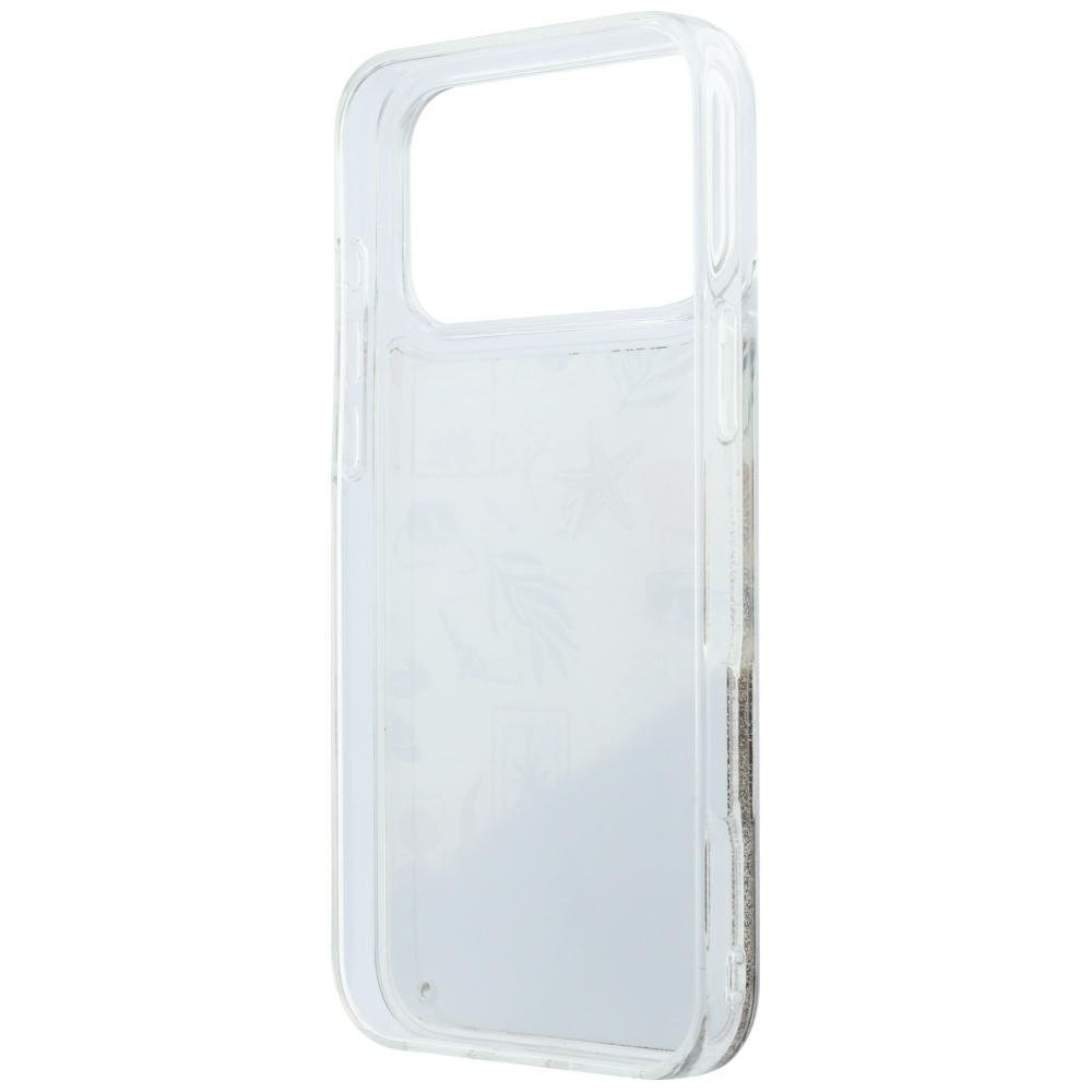 Karl Lagerfeld Liquid Glitter Beach & Sand Case Aizsargapvalks priekš iPhone 18 Pro Max / iPhone 17 Pro Max / bēšs (KLHCP18X6LCSPCE)