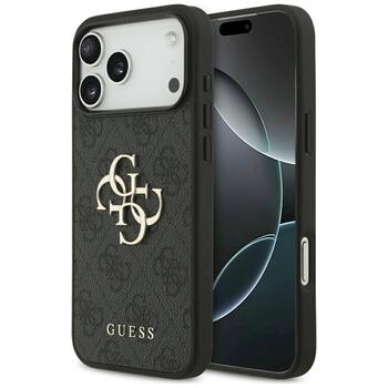 Guess 4G Big Logo Case Aizsargapvalks priekš iPhone 17 Pro Max / melns (GUHCP17X4GMGGR)