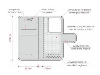 Swissten Libro Uni Book II XXL Case Универсальный Чехол Книжка для смартфона размером 170 x 83 mm (39000311)