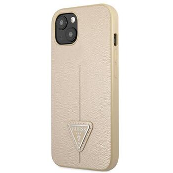 Guess GUHCP13SPSATLE Saffiano Triangle Logo Aizsargapvalks priekš iPhone 13 mini 5,4