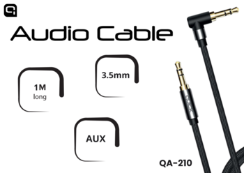 Quick QA-210 AUX 3.5mm Audio Kabelis 1m (QA-210)