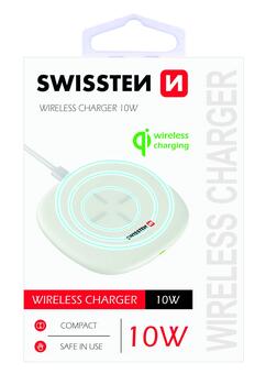 Swissten 10W Беспроводное зарядное устройство с USB-C 1.5m кабелем (SW-W-10W-WH)