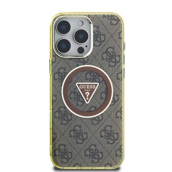 Guess IML 4G Glitter and Triangle Logo MagSafe Защитный чехол для Apple iPhone 16 Pro Max (GUHMP16XHG4PRTGW)