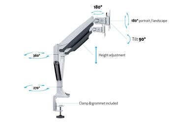 Multibrackets MB-7086 Monitora turētājs ar augstuma regulēšanu uz 2 monitoram (MB-7086)