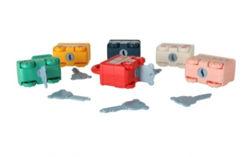 RoGer Sensorā rotaļlieta Montesori Vilciens piekaramās atslēgas (RO-4615)