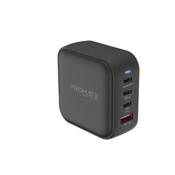 Promate GaNPort4-100PD GaNFast™ Зарядное устройство EU/US/UK/AUS (GANPORT4100PD)