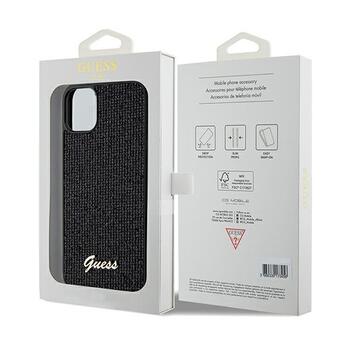 Guess GUHCN61PMSDGSK Hardcase Disco Metal Script Aizsargapvalks priekš iPhone 11 / Xr 6.1