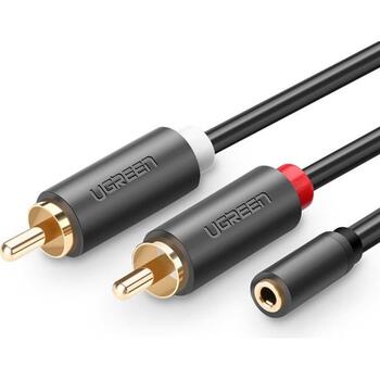 Ugreen AV102 2xRCA uz 3.5mm Spraudņi / 25cm (19699930030)