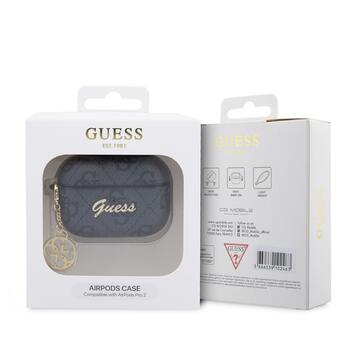 Guess 4G Script PC/PU Charm Case Защитный чехол для AirPods Pro 2 / чёрный (GUAP2G4GSMK)