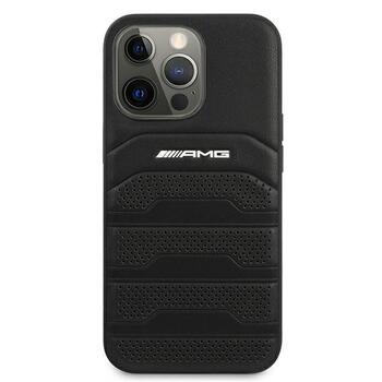 AMG AMHCP13LGSEBK Back Case Кожанный Чехол для телефона Apple iPhone 13 Pro Черный (AMHCP13LGSEBK)