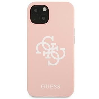 Guess GUHCP13SLS4GWPI Silicone 4G Logo Защитный чехол для iPhone 13 mini 5,4