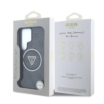 Guess IML 4G Glitter and Triangle Logo MagSafe Case Aizsargapvalks priekš Samsung Galaxy S25 Ultra / melns (GUHMS25LHG4PRTGK)