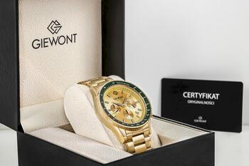 Giewont Chronograph Sapphire Vīriešu pulkstenis / zelta zaļš (GW3520-B6)