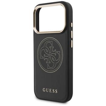 Guess Perforated 4G MagSafe Aizsargapvalks priekš iPhone 17 Pro Max / melns (GUHMP17X5PG4SRGK)