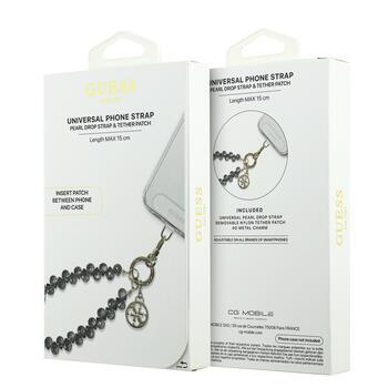 Guess Universal Wrist Strap Crystals 4G Charm / melns (GUUCMDG4CG)