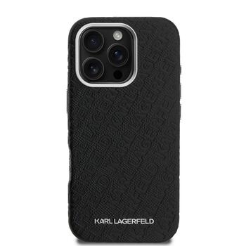 Karl Lagerfeld Grained PU Repeated Logo MagSafe Case Чехол для Apple iPhone 16 Pro (KLHMP16LPGKLFOFK)