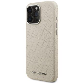 Karl Lagerfeld FW Stamped Karl MagSafe Case Защитный чехол для iPhone 16 Pro / бежевый (KLHMP16LPGKLFOFE)