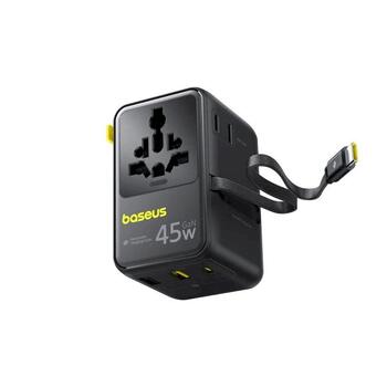 Baseus PicoGo AG11 Fast Universal Зарядное устройство 45W / космический чёрный (E0307F00)