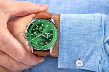 Giewont Chronograph Sapphire Мужские часы GW3520-A6 / коричнево-зелёный (GW3520-A6)