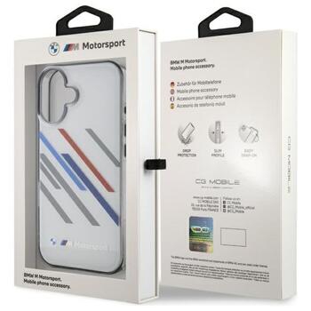BMW Motorsport IML Random Stripes Aizsargapvalks Priekš Apple iPhone 16 (BMHCP16S23HTRAG)