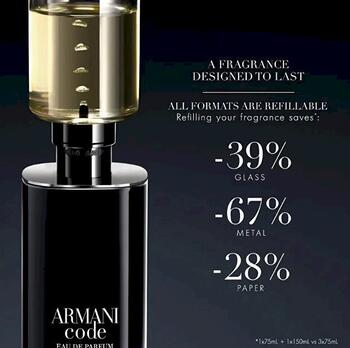 Armani Code Men Туалетная вода мужская EDP 75 ml Refill (3614273636414)