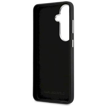 Karl Lagerfeld Grained Signature Metal Resin Logo Защитный чехол для Samsung Galaxy S26 / чёрный (KLHCS26SPGFKSRSK)