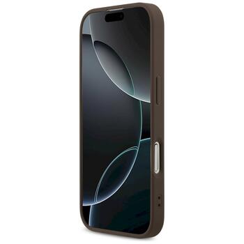 Guess 4G Printed Stripes MagSafe Case Aizsargapvalks priekš iPhone 17 / brūns (GUHMP17SP4RPSW)